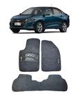 Jogo Tapete Carpete Chevrolet Novo Onix Premier Turbo Hatch 20 Com Logo Bordado Grafite- 300.352GRF