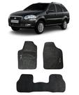 Jogo Tapete Carpete Fiat Palio Weekend 1997 a 2011 Com Logo Bordado Grafite-400.306GRF