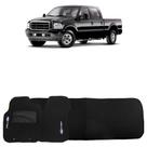 Jogo Tapete Carpete Personalizado F250 Cabine Dupla 1998 1999 2000 2001 2002 2003 2004 2005 2006 Preto Logo Bordado 2 Lados Dianteiros