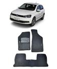 Jogo Tapete Carpete Volkswagen Gol G6 e G7 2016 A 2020 Com Logo Bordado Preto- 100.353PTO