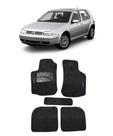 Jogo Tapete Carpete Volkswagen Golf mk4 1997 a 2006 Com Logo Bordado Preto-100.322PTO