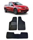 Jogo Tapete Carpete Volkswagen Saveiro G5 G6 C.E 2010 a 2017 Com Logo Bordado Preto-100.314PTO Jogo Tapete Carpete Volkswagen Saveiro G5 G6 C.E 2010 a 2017 Com Logo Bordado Preto-100.314PTO