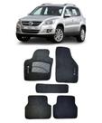 Jogo Tapete Carpete Volkswagen Tiguan 2007 a 2015 Com Logo Bordado Preto-100.302PTO Jogo Tapete Carpete Volkswagen Tiguan 2007 a 2015 Com Logo Bordado Preto-100.302PTO
