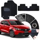 Jogo Tapete carro Argo Drive 2017 18 19 20 21 22 23 24 25 Capacho Vinílico Preto Borracha Personalizada 3 pçs Inteiriço