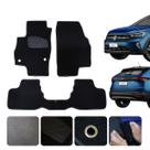 Jogo Tapete Carro Carpete SUV Nivus 2020 a 2026 Ilhós Cor PRETA 3 pçs Lindo Personalizado Conforto