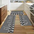 Jogo Tapete de Cozinha 3 Peças Antiderrapante Picasso Elegante Sultan 100% Poliéster Jogo Tapete de Cozinha 3 Peças Antiderrapante Picasso Elegante Sultan 100% Poliéster