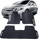 Jogo tapete emborrachado do honda civic jogo com 3 peças inteiriço traseiro 2007 2008 2009 2010 2011 2012