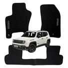 Jogo Tapete Emborrachado Impermeável Jeep Renegade Anos 2015 À 2024 Sob Medida Fácil Limpeza Resistente Pvc