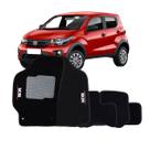 Jogo Tapete Fiat Mobi 2016 a 2019 Preto Jogo Com 5 peças