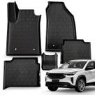 Jogo Tapetes Tipo Bandeja Preto Modelo Fastback 2022 a 2026 5 Peças Borracha Borda Alta Grid