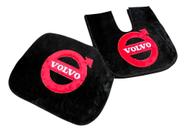 Jogo Tapetinho Universal Volvo Preto com logo Vermelho