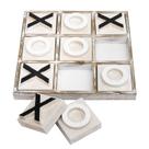 Jogo Tic Tac Toe JEVERGN Grande Decoração rústica de madeira de 32x32cm Jogo Tic Tac Toe JEVERGN Grande Decoração rústica de madeira de 32x32cm