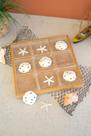 Jogo Tic-tac-toe Kalalou Seaside CVY1373 35 cm de madeira quadrada