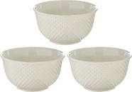 Jogo Tigela Bowl Porcelana New Bone Dots Branco 380ml 3pç