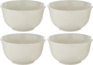 Jogo Tigela Bowl Porcelana New Bone Dots Branco 380ml 4pç