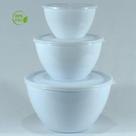 Jogo tigelas com tampa hermética, kit 3 Bowls, BPA free