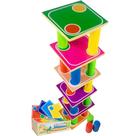 Jogo Torre Inteligente em Madeira - Estojo - Colorido - 80122 - Maninho Artesanatos