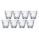 Jogo Transparente Redondo Bangkok 8 Copos 250ML Vidro Suco