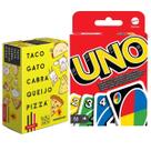 Jogo Uno Cartas Taco Gato Tabuleiro Amigos Família Divertido Estratégico Competitivo Portátil Rápido Pocket Original Kit