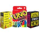Jogo Uno Cartas Taco Gato Tabuleiro Trio Amigos Família Mesa Estratégico Competitivo Portátil Rápido Pocket Original Kit