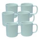 Jogo Xicara Caneca Cafe Cha Porcelana Branca 200ml 06un