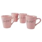 Jogo Xícaras / Canecas Porcelana Café Chá 120 ml Gratidão Rosa Spot Quantidade:4 Jogo Xícaras / Canecas Porcelana Café Chá 120 ml Gratidão Rosa Spot Quantidade:4