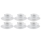 Jogo Xicaras De Café Com Pires 90ml Porcelana Kit 6 Peças Borda Prata Luxo Legacy Silver Jogo Xicaras De Café Com Pires 90ml Porcelana Kit 6 Peças Borda Prata Luxo Legacy Silver