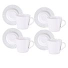 Jogo Xícaras De Chá Com Pires Kit 4 Peças 185ml Porcelana Monocroma Tramontina Jogo Xícaras De Chá Com Pires Kit 4 Peças 185ml Porcelana Monocroma Tramontina