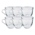 Jogo Xícaras Em Vidro 150ml Kit Canecas 6 Peças Para Chá Café