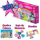 Jogos 3 em 1 Sonho de Princesa Jogo da Memória Quebra Cabeça e Dominó Para Meninas Jogos 3 em 1 Sonho de Princesa Jogo da Memória Quebra Cabeça e Dominó Para Meninas