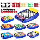 Jogos 8 Em 1 Brinquedo Mesa De Xadrez Damas Tabuleiros Clássicos Para Crianças