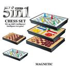 Jogos de Tabuleiro 5 em 1 com Bancada Magnética Ludo Xadrez Damas e Snake e Ladders Jogos de Tabuleiro 5 em 1 com Bancada Magnética Ludo Xadrez Damas e Snake e Ladders