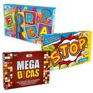 Jogos de Tabuleiro Forca + Stop com Cartelas Apagaveis + Dicas - Pais e Filhos