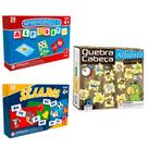 Jogos Infantis Educativos Aprender o Alfabeto + Silabas + Quebra Cabeça em Madeira - Pais e Filhos Jogos Infantis Educativos Aprender o Alfabeto + Silabas + Quebra Cabeça em Madeira - Pais e Filhos