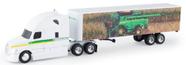 John Deere Caminhão Semi Freightliner 1:64 com Reboque de Colheitadeira X9