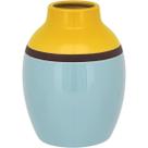 JOHNNY VASO 21x15x15cm CERÂMICA AZUL