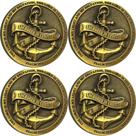 Joias Challenge Coin Struggle Anchored in Christ (pacote com 4)