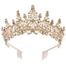 Jóias COCIDE Gold Crystal Strass Tiara 16cm