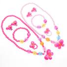 Joias infantis, colar para meninas, pulseira, anel, clip-on,