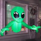 Joiedomi 137 cm de Halloween inflável para decoração externa alienígena LED