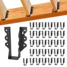 Joist Hanger CDFYJHFDQ 32 unidades 2x6 Q235B em aço preto revestido a pó Joist Hanger CDFYJHFDQ 32 unidades 2x6 Q235B em aço preto revestido a pó