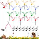 Jongdari 16 conjuntos de presilhas de libélula para decoração de jardim com alicate Jongdari 16 conjuntos de presilhas de libélula para decoração de jardim com alicate