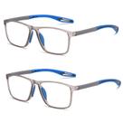 JOON-joon Óculos de Leitura Masculinos 2 Pares Estilo Esportivo Confortáveis e Flexíveis com Bloqueio de Luz Azul para Homens +3.5 (Azul)