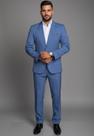 Jordhan Alta Costura Poliviscose Terno Masculino Premium Virtus Bleu