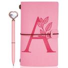 Jornal JEWPHX de couro rosa personalizado 20x12 cm + Caneta