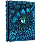 Jornal LZLighActor 3D Dragon Eye gravado em relevo A4/A5 azul