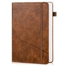 Journal CAGIE Tree Growth Ring Leather A5 256p para homens e mulheres