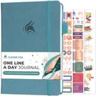 Journal Clever Fox One Line A Day 5-Year Memory Aquamarine