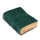 Journal LEATHER VILLAGE Leather Floral com relevo floral 200p A6 turquesa Journal LEATHER VILLAGE Leather Floral com relevo floral 200p A6 turquesa