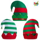 JOYIN, 3 peças de chapéus de elfo de Natal, bonés unissex de feltro para festas